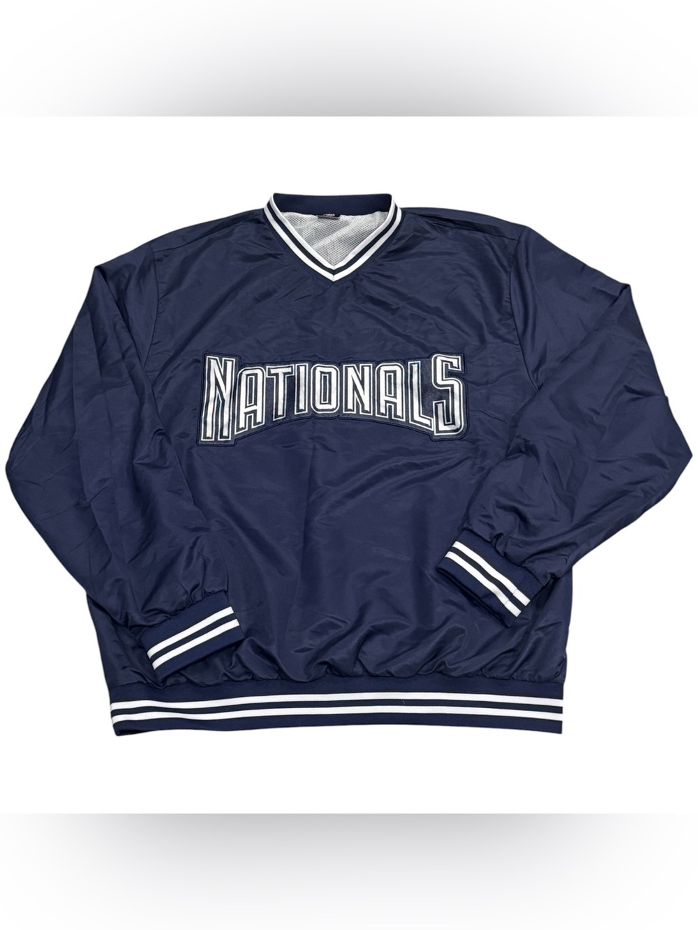 Washington Nationals Baseball Windbreaker SGA Blue MLB Pullover Jacket Mens XL